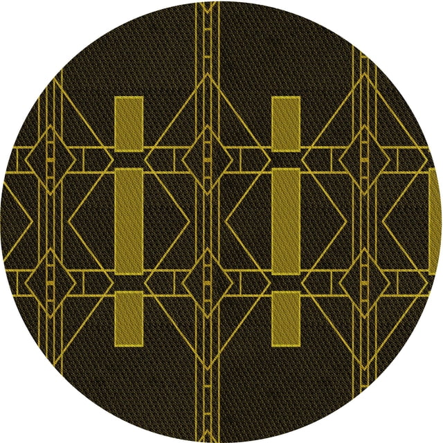 Ahgly Company Tapis d'Intérieur Lavable à la Machine, Carré, Transitionnel, Noir Nuit, Tapis de Zone, 3 Pieds Carré