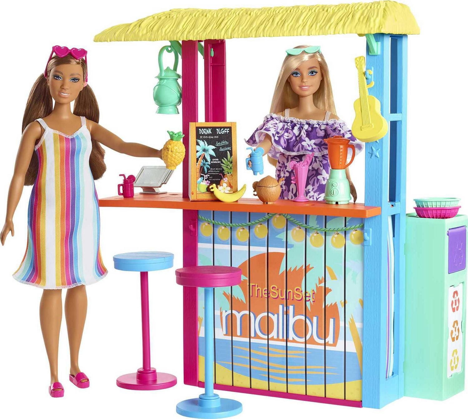 Barbie Loves the Ocean Beach Shack Playset, Made from Recycled Plastics