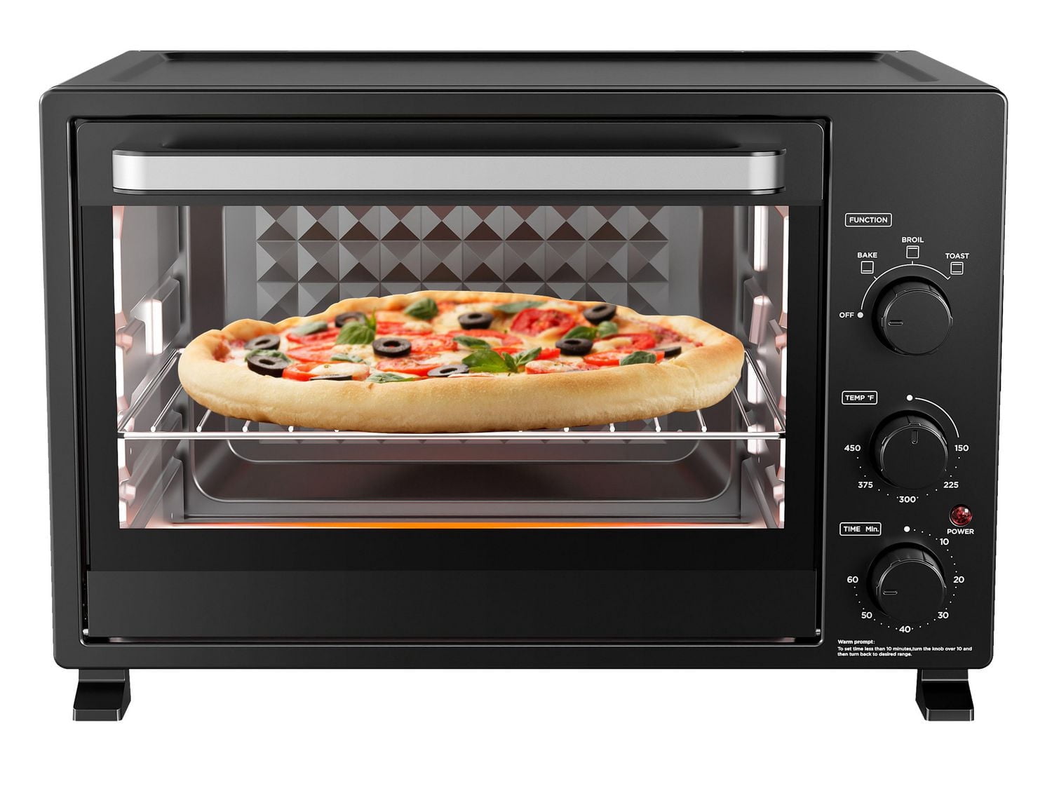 Mainstays XL Toaster Oven, 32L/ 6-Slice Family Size, Black, 1500W