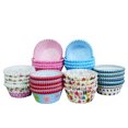 thumbnail image 1 of 80 Pcs Cupcake Wrappers Heat Resistant Oil-proof Round Thicken Paper Cups Muffin Liners (Random Pattern), 1 of 5