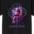 thumbnail image 2 of Chasseurs de Démons K-pop HuntrX Ensemble Adulte Noir Col Rond Manches Courtes T-Shirt-TG, 2 of 4