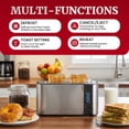 thumbnail image 2 of Elite Gourmet ECT3200 2-Slice, 1 Long Slot, Slim Toaster, Reheat, 6 Toast Settings, Defrost, Cancel Functions, Built-in Warming Rack, Extra Wide Slots for Bagels Waffles, Stainles, 2 of 9