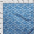 thumbnail image 2 of oneOone Cotton Jersey Medium Blue Fabric Geometric African Craft Projects Decor Fabric Printed By The Yard 58 Inch Wide, 2 of 4
