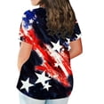 thumbnail image 4 of Fartey T-Shirts du 4 Juillet pour Femmes Grande Taille Patriotiques Rouge Blanc et Bleu T-Shirts Graphiques Coupe Ample Manches Courtes T-Shirts Classiques Col Rond Blouses Hauts Blouses Grande Taille pour Femmes, 4 of 6