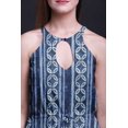 thumbnail image 3 of Bimba Shibori Ladies Crew Neck Waist String Print Maxi Dress with Side Slits Summer Wear-XXX-Large, 3 of 6