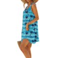 thumbnail image 4 of Ovzne Robes pour Femmes Robe d'Été pour Femme Col Rond Sans Manches Dégradé Teinture sur Nœuds Robe de Plage Robe de Printemps Liquidation, 4 of 6
