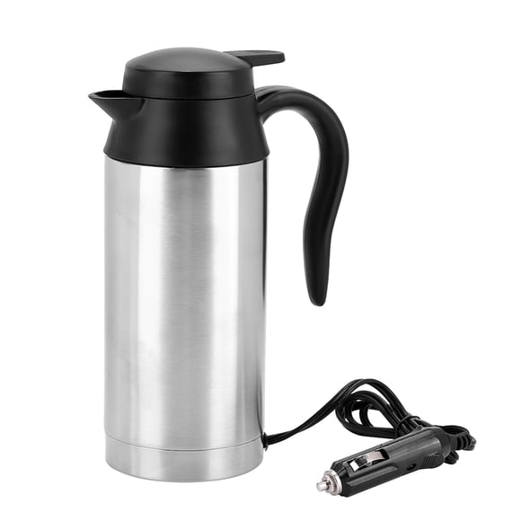 24V 750ML portable stainless steel cigarette lighter heated drinking cup portable car kettle cup electric travel thermos for heating water coffee milk tea