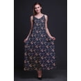 thumbnail image 4 of Bimba Rayon Floral Ladies Printed Backless Spaghetti Strap Long Maxi Evening Party Dress-XSmall, 4 of 5