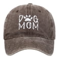 thumbnail image 1 of HNMKIU DOG MOM Embroidered Washed Outdoor Casual Sun Protection Baseball Hat Adjustable for Women 04_Coffee,One Size, 1 of 3