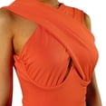 thumbnail image 3 of Femmes Croisé Débardeurs Sans Manches de Couleur Unie Découpe Crop Tops, 3 of 6