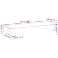 thumbnail image 4 of vidaXL Monitor Stand White 60x20x8 cm Tempered Glass and Metal, 4 of 5