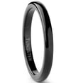 thumbnail image 1 of Tungsten Carbide Black Men's Wedding Band Ring 2MM, 1 of 5