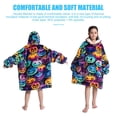 thumbnail image 3 of Blanket Hoodie for Kids Oversized Wearable Hooded Blanket Soft Warm Flannel Hoodie Sweater Blanket Animal Pattern Blanket Sweatshirt One Size Fits All Wearable Blanket with Pockets, 3 of 9