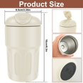 thumbnail image 2 of 400ml Insulated Coffee Mug Vacuum Stainless Steel Coffee Tumbler Leak-Proof Travel Coffee Cups with Lid, 2 of 8