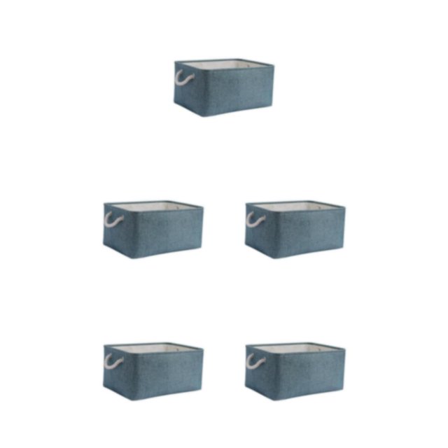 relayinert Storage Container For Organization And Sturdy Rope Handle Foldable Storage Box Macaron Light Blue 31*21*13) 5Set