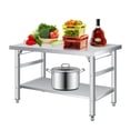 thumbnail image 2 of BeesClover Table de Travail Pliable en Acier Inoxydable Robuste de 920 lb, Certifiée NSF, Tablette Ajustable, pour Restaurant, Garage, Patio Ou Traiteur, 2 of 7