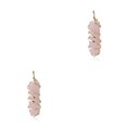 thumbnail image 2 of yingyy Wire Wrapped Charm Hanging Pendant Colorful Exquisite Crystal Crafting Necklace Keychains Earrings Accessories Pink Crystal 2Set, 2 of 6