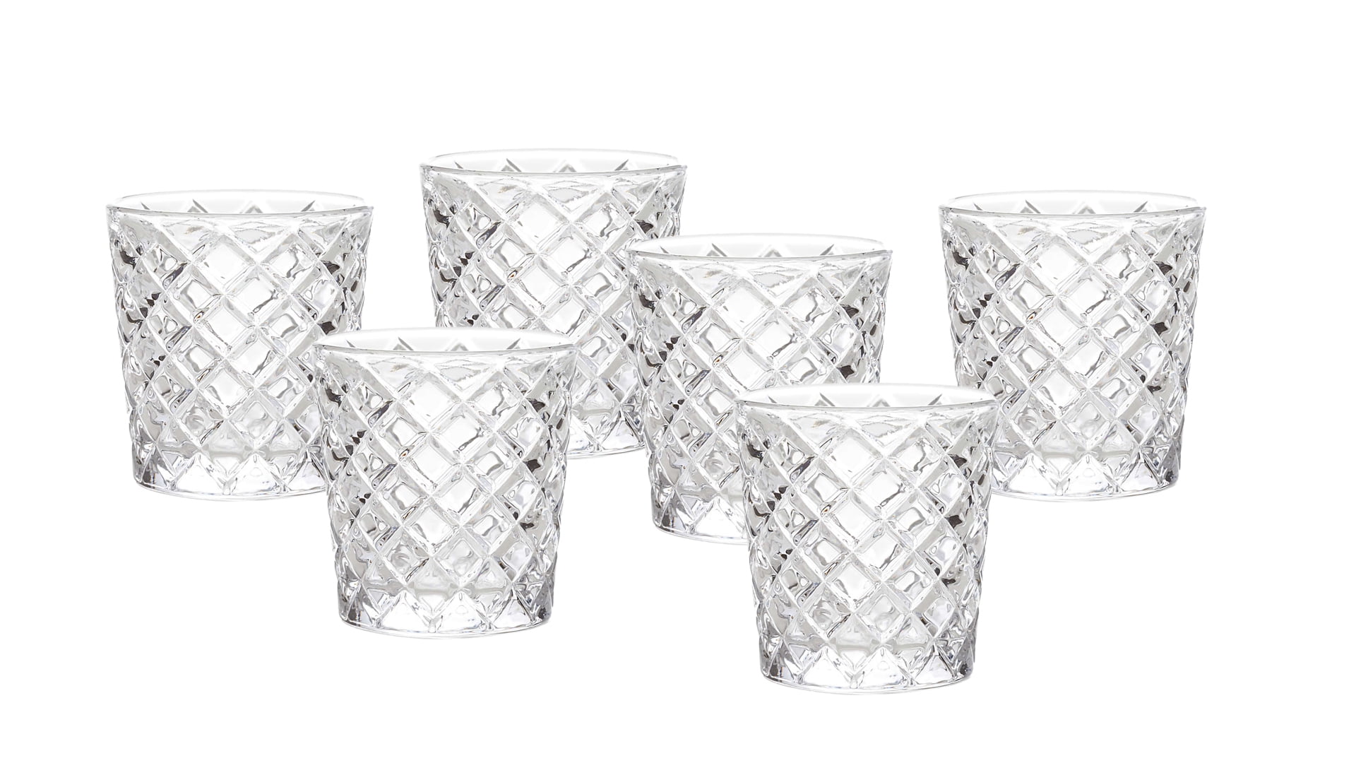Better Homes and Gardens Sylvan Collection Diamond Cut Clear Shot Glass 6pack