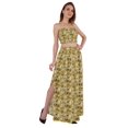thumbnail image 2 of Bimba 2 Pcs Robe de Plage Aguichant pour Femmes Imprimée Smockée Crop Top & Longue Jupe Ensemble, 2 of 7
