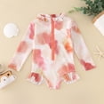 thumbnail image 2 of Toddler Girl Rash Guard Swimwear Cute Long Sleeve Sun Protection Summer Swimsuit 2-3 Years, 2 of 4