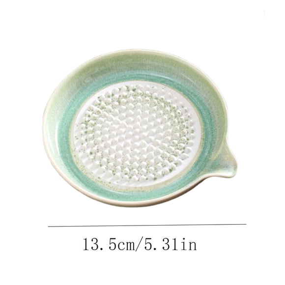 CaiYueKe Ceramic Grinding Bowl, Garlic and Ginger Grater with Storage Tray, Household Mincing Tool, Easy Clean Ceramic Grater, Kitchen Grinding Tool, Ceramic Fruit Bowl Decorative Bowl