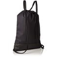 thumbnail image 1 of Nike Brasilia Training Gymsack, Drawstring Backpack with Zipper Pocket and Reinforced Bottom, Black/Black/White, 1 of 5