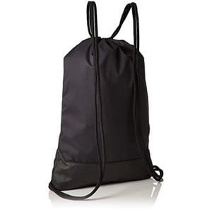 Nike Brasilia Gymsack d'entraînement, sac à dos drawstring avec poche zippée et fond renforcé, noir/noir/blanc