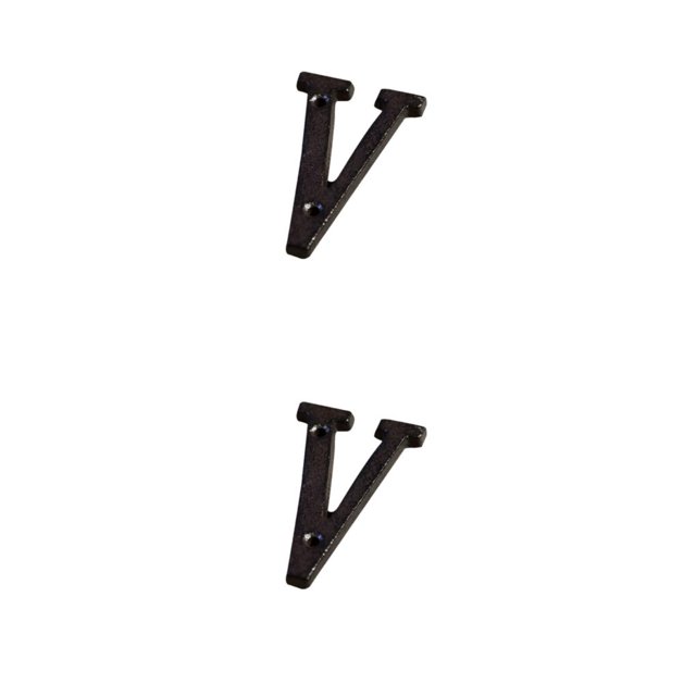 relayinert House Sign With Retro 3D Wide Range Of Uses And Durable Weather-resistant Metal House Numbers Retro 3D Sign V 2Set