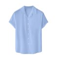 thumbnail image 2 of Men's Casual Linen Shirt - Cuban Collar, Button Down, Breathable Material, Perfect for Summer & Vacation, 2 of 5