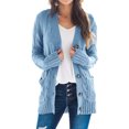 thumbnail image 1 of Cardigan en Tricot à Manches Longues pour Femmes avec Bouton Ouvert sur le devant, 1 of 5