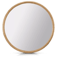 thumbnail image 1 of Bouclair Miroir Rond Naturel à Cadre en Bois, 1 of 9