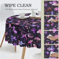 thumbnail image 5 of Nappe Champignon Violet Gothique Ronde 60 x 60 Pouces Housse de Table Polyester Résistante aux Taches et aux Plis Nappe pour Cuisine Salle à Manger Café Fête, 5 of 5
