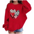 thumbnail image 3 of MKOSPLRT Chandail à Cœur Rouge pour Filles, Chandail de la Saint-Valentin, Chandails Graphiques d'Amour, Manches Longues, Col Ras du Cou, Hauts de Chandail d'Automne 1-13 Ans, 3 of 6