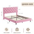 thumbnail image 1 of Kojooin Heavy Duty Platform Bed Frame, Adjustable Upholstered Headboard with Strong Wooden Slats, 1 of 8