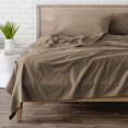 thumbnail image 1 of Bare Home Ensemble de Draps en Flanelle - 100 % Coton - Poche Profonde - Très Grand Simple, Taupe, 3 Pcs, 1 of 7