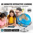 thumbnail image 2 of KFFKFF Children's Learning Globe, 10 in/254 mm, Augmented Reality (AR) Globe with App, with LED for Nighttime Viewing, 720° Rotatable, STEM Educational Toy for Children, Works with Android and iOS, 2 of 9