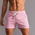 thumbnail image 4 of Yuzhih Men's Running Shorts Summer Cotton Drawstring Gym Shorts Big and Talls Basic Solid Color Sports Shorts, 4 of 7