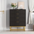 thumbnail image 1 of BeesClover Commode Organisatrice en Tissu à 4 Tiroirs - Petits Tiroirs de Rangement pour Chambre, Garde-Robe et Salon, Solution Compacte de Rangement pour Vêtements, Table de Chevet Étroite Moderne, 1 of 7