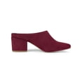 thumbnail image 3 of BLISSFUL STEP Women's Slides Chunky High Heels Slip on Pointed Toe Slide Mules Burgundy 9.5, 3 of 6
