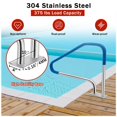thumbnail image 3 of Yiwa Inground Pool Handrail, 49.4" x 34" Heavy-Duty Pool Stair Railing with Non-Slip Grip Cover, 3 of 8