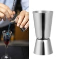 thumbnail image 3 of Steel Double Single Shot Measure Spirit Bar Cocktail Drink Cup I7N0, 3 of 9