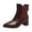 Brun, variante sur LOVZFMLL Bottes pour Femmes Bottines Chelsea à la Cheville Bout Pointu Antidérapantes Talon Bloc Bas Cuir Décontractées Bottes d'Automne Hiver