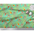 thumbnail image 2 of Soimoi Polyester Crepe Fabric Floral,Circle & Bird Artistic Print Sewing Fabric Yard 42 Inch Wide, 2 of 3