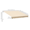 thumbnail image 3 of Outsunny Auvent Rétractable Manuel 10 Pieds x 8 Pieds avec Manivelle, Beige, 3 of 10