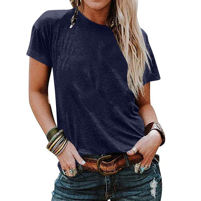Weiqiqre Womens Spring Tops Oversized Short Sleeve T-Shirts Summer Casual Loose Fit Tops Workout Basic Tunic Tees