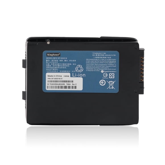 Kingsener BT-000318-0 BT-000318 Barcode Scanner Battery for Zebra Symbol Motorola Series TC70/TC75/TC77 1 BTRY-TC7X-46MAH-01 3.7V 4620mAh/17.1WH