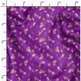thumbnail image 2 of Soimoi Purple Moss Georgette Fabric Leaf Floral Print Fabric by Yard 42 Inch Wide, 2 of 6