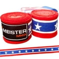thumbnail image 1 of Meister Adult 180" Semi-Elastic Hand Wraps for MMA & Boxing (Pair) - American, 1 of 3