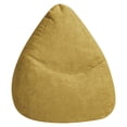 thumbnail image 1 of Gouchee Home Alfa Mustard Bean Bag Chair – Soft Velour Polyester Fabric with Polystyrene Bead Filling, Suitable for Adults and Teens, Lightweight & Portable Seating for Dorm or Living Room, 1 of 7