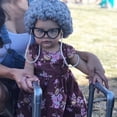 thumbnail image 4 of Winter Kids Wig Cap Little Granny Curly Hair Hat Newborn Photo Props Accessories, 4 of 7